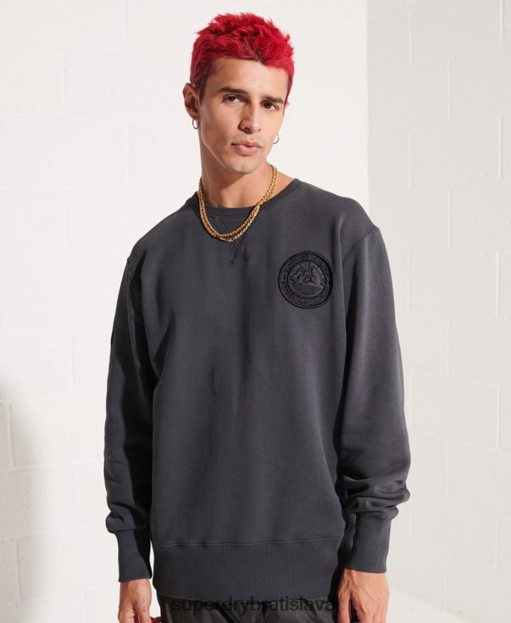 Superdry muži expedičná grafická posádková mikina 6B4ZTR5057 oblečenie čierna