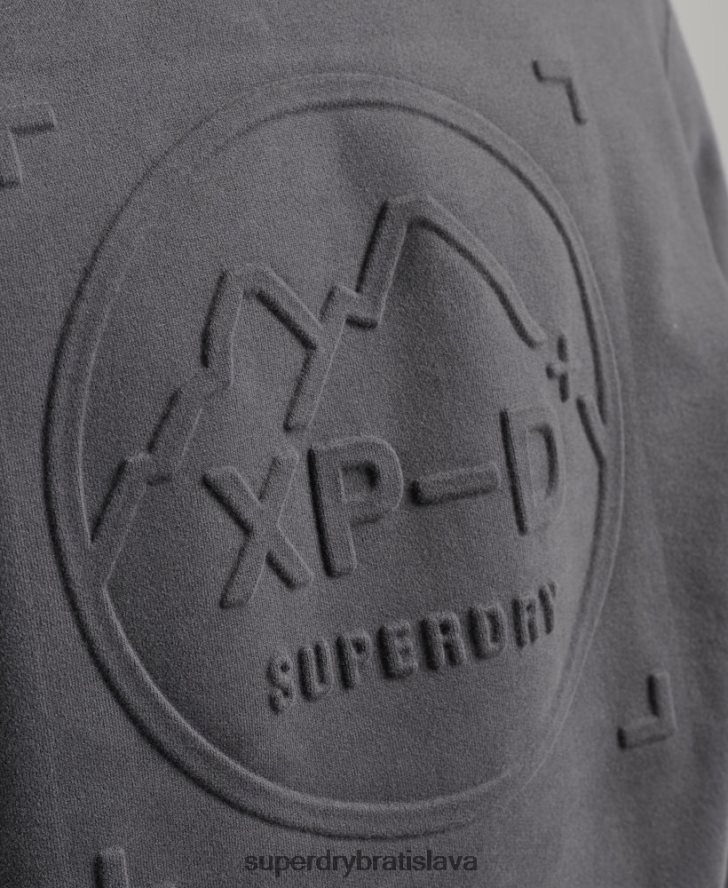 Superdry muži expedičná voľná crew mikina 6B4ZTR5000 oblečenie tmavošedý