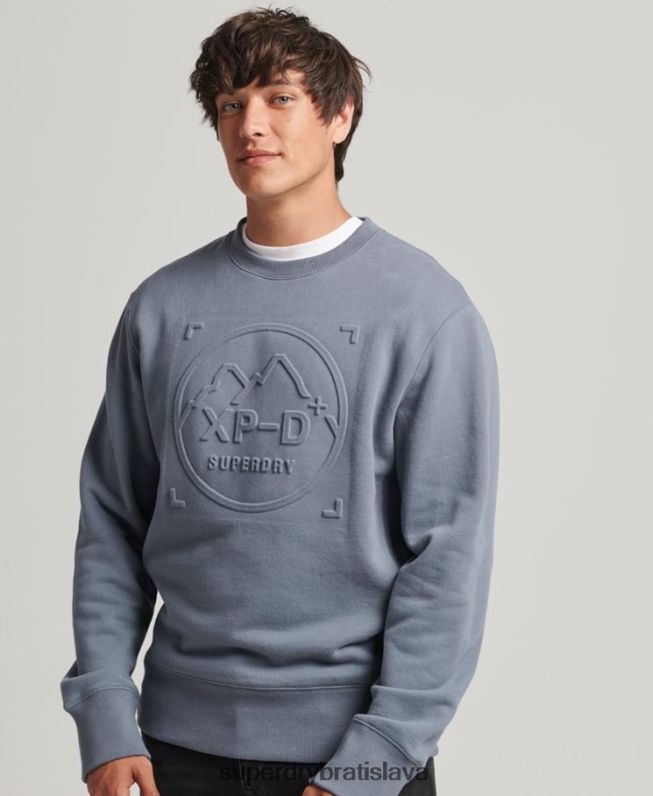 Superdry muži expedičná voľná crew mikina 6B4ZTR5044 oblečenie Fialová