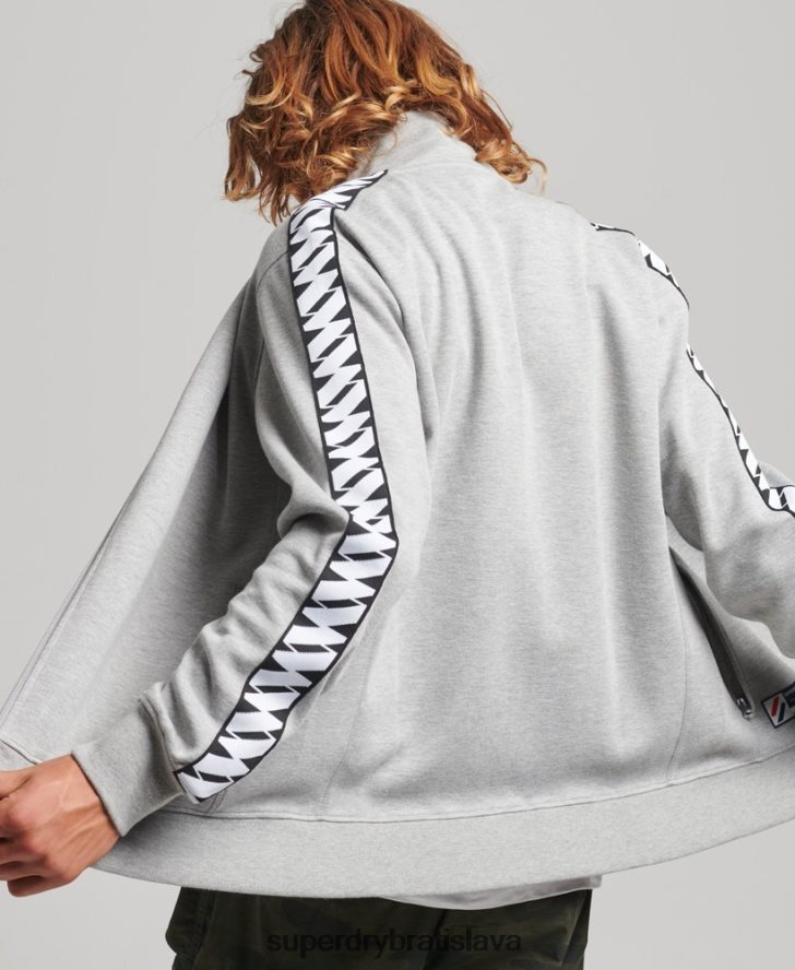 Superdry muži horná časť páskovej dráhy 6B4ZTR5016 oblečenie sivá
