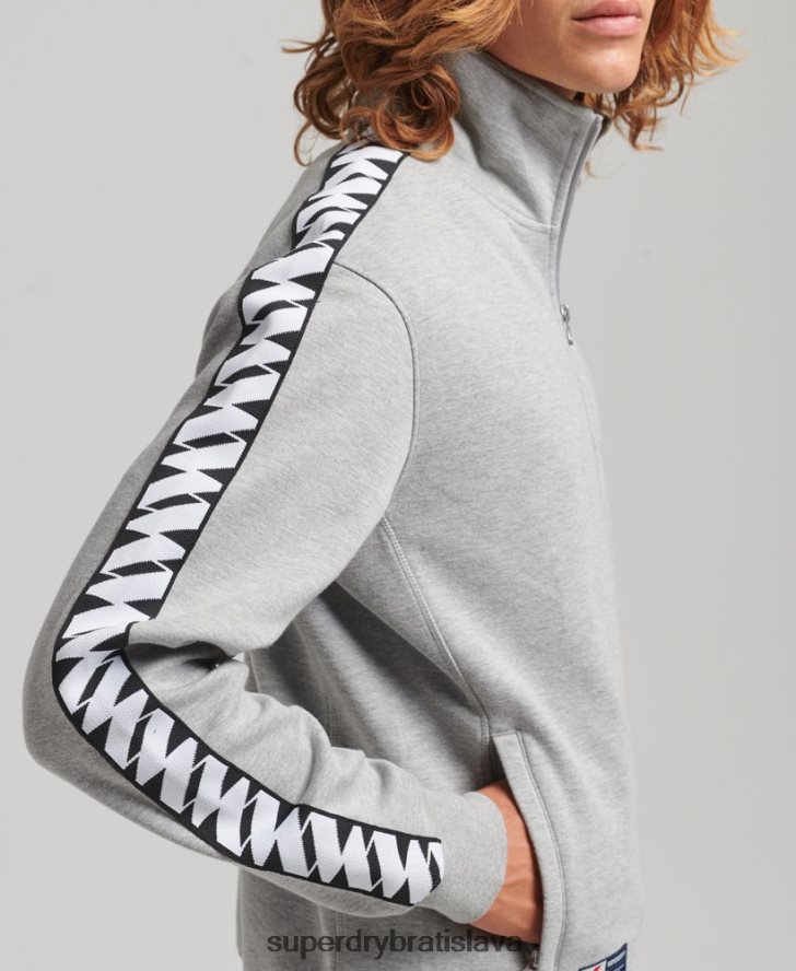 Superdry muži horná časť páskovej dráhy 6B4ZTR5016 oblečenie sivá