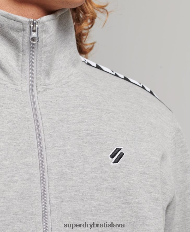 Superdry muži horná časť páskovej dráhy 6B4ZTR5016 oblečenie sivá
