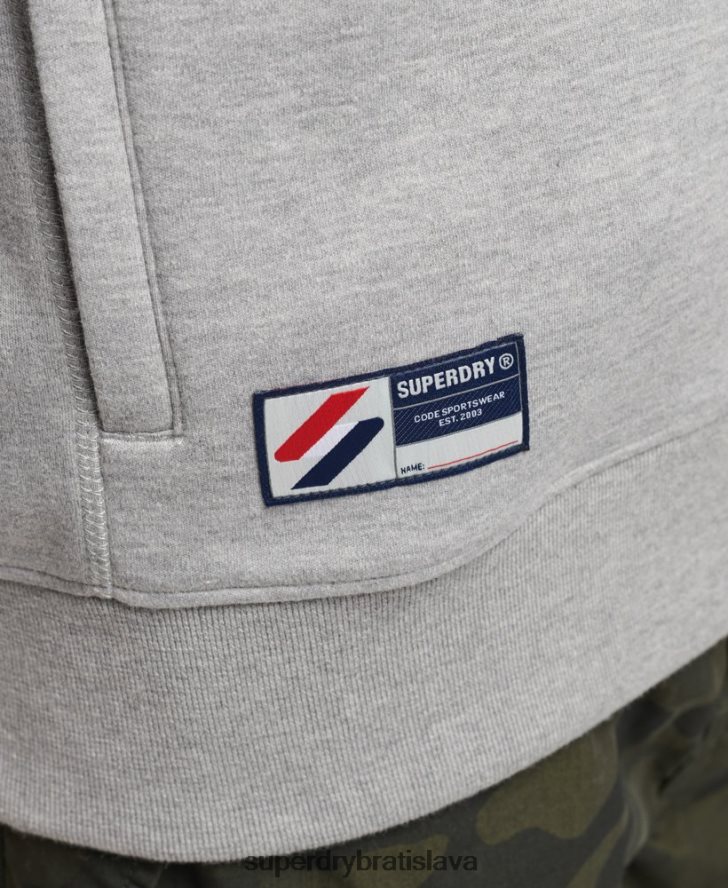 Superdry muži horná časť páskovej dráhy 6B4ZTR5016 oblečenie sivá