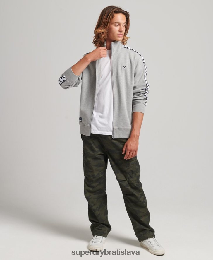 Superdry muži horná časť páskovej dráhy 6B4ZTR5016 oblečenie sivá