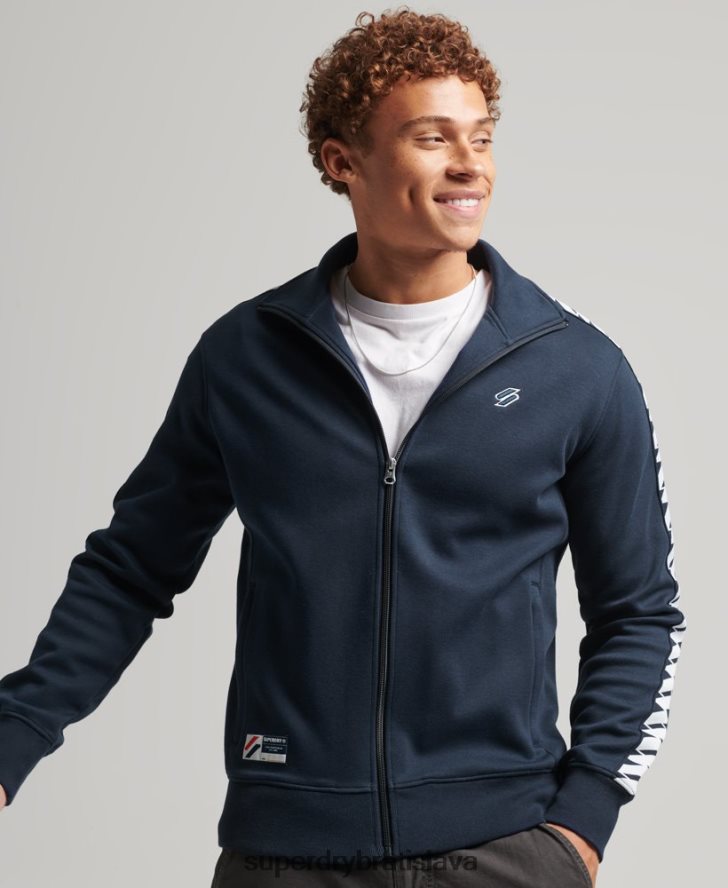 Superdry muži horná časť páskovej dráhy 6B4ZTR733 oblečenie námorníctvo