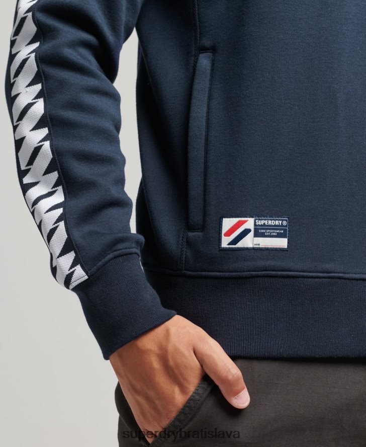 Superdry muži horná časť páskovej dráhy 6B4ZTR733 oblečenie námorníctvo