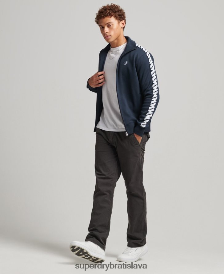 Superdry muži horná časť páskovej dráhy 6B4ZTR733 oblečenie námorníctvo