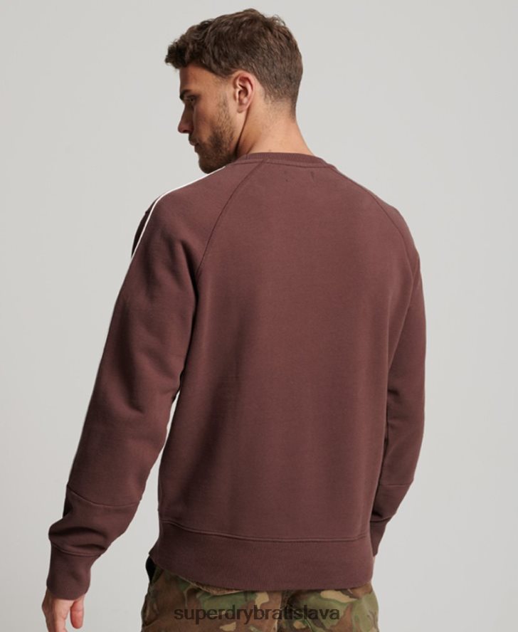 Superdry muži kód Heritage crew mikina 6B4ZTR117 oblečenie hnedá