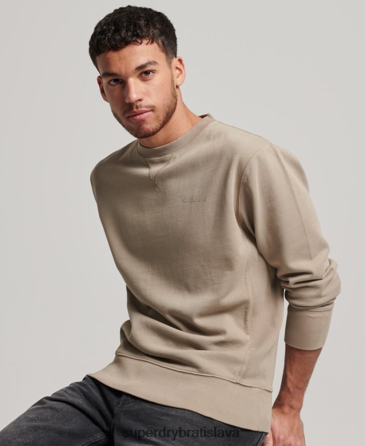 Superdry muži kód esenciálna overdyed crew mikina 6B4ZTR608 oblečenie tmavošedý