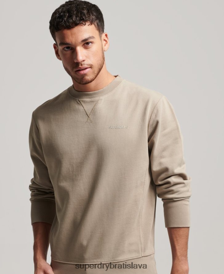 Superdry muži kód esenciálna overdyed crew mikina 6B4ZTR608 oblečenie tmavošedý