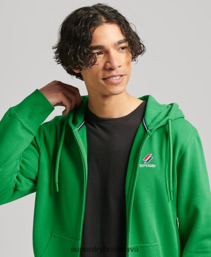 Superdry muži kód nevyhnutná mikina na zips 6B4ZTR5128 oblečenie zelená