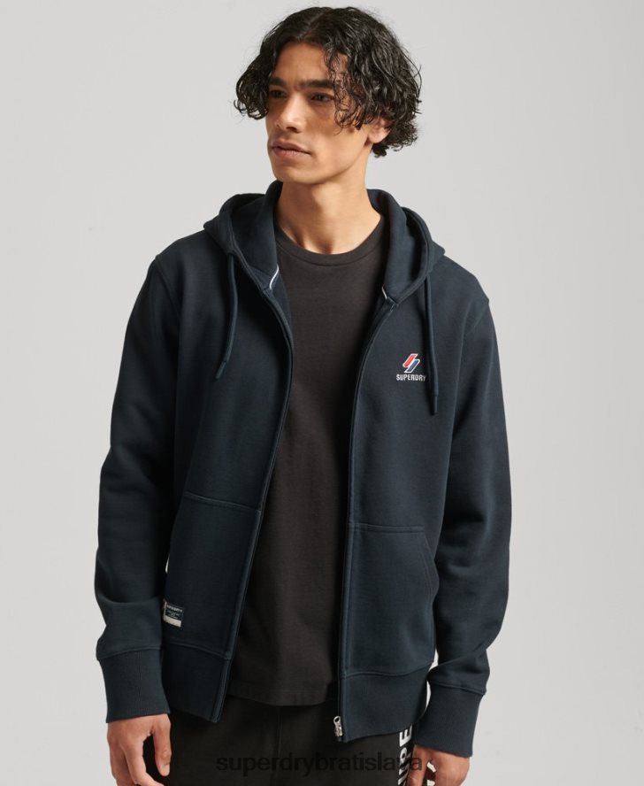 Superdry muži kód nevyhnutná mikina na zips 6B4ZTR5147 oblečenie námorníctvo