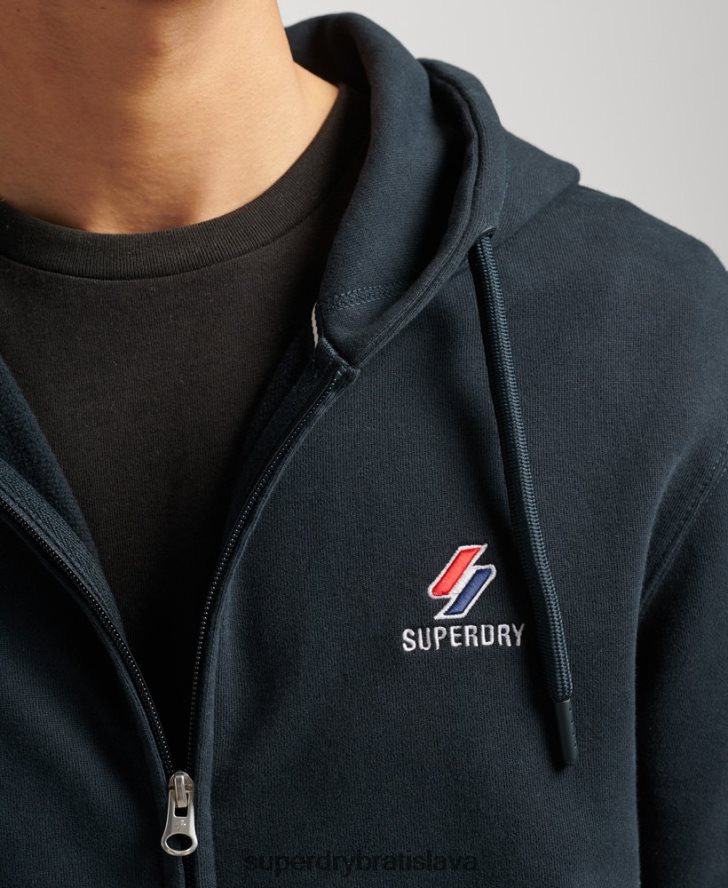 Superdry muži kód nevyhnutná mikina na zips 6B4ZTR5147 oblečenie námorníctvo