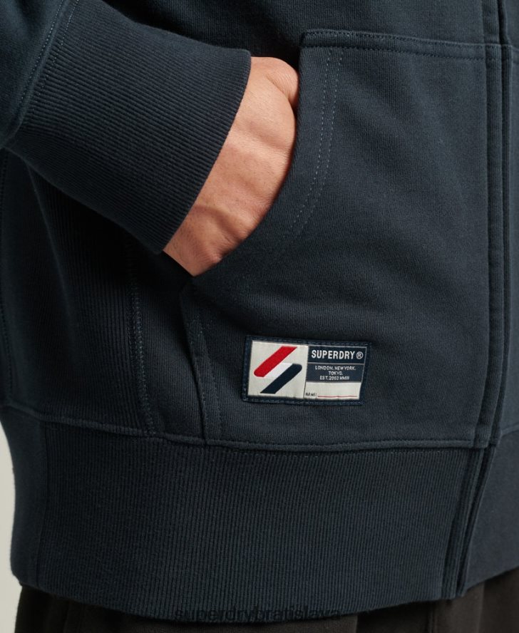 Superdry muži kód nevyhnutná mikina na zips 6B4ZTR5147 oblečenie námorníctvo