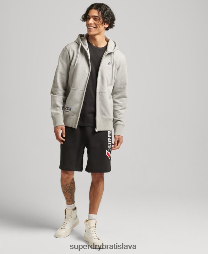 Superdry muži kód nevyhnutná mikina na zips 6B4ZTR5205 oblečenie sivá