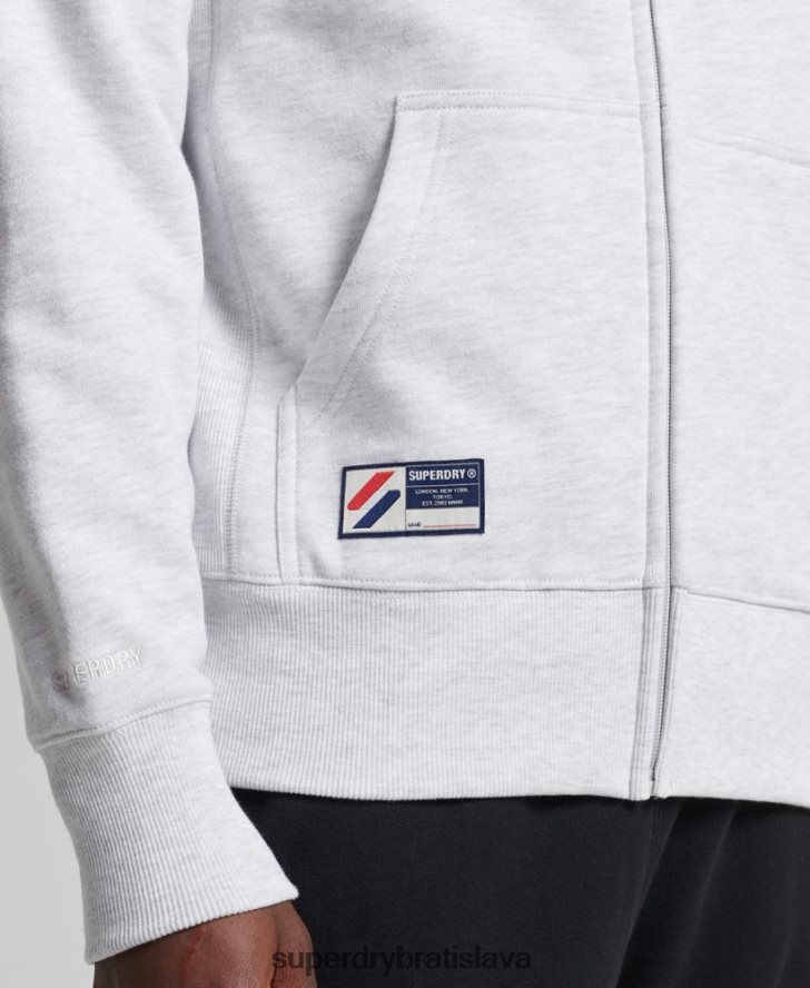Superdry muži kód nevyhnutná mikina na zips 6B4ZTR887 oblečenie svetlo šedá