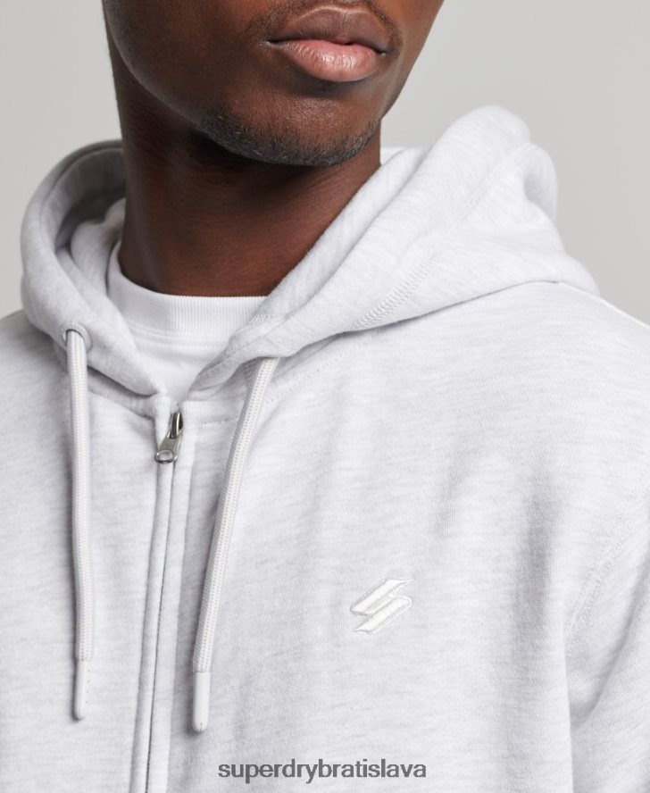Superdry muži kód nevyhnutná mikina na zips 6B4ZTR887 oblečenie svetlo šedá