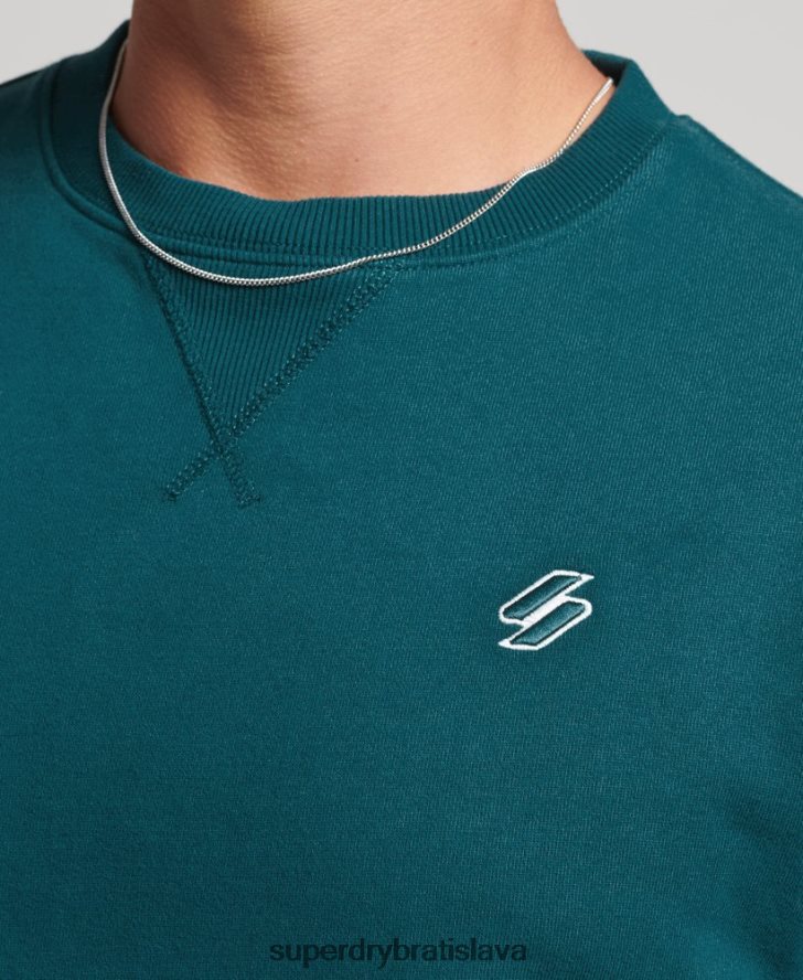 Superdry muži kód organická bavlna základná crew mikina 6B4ZTR5172 oblečenie Modrá