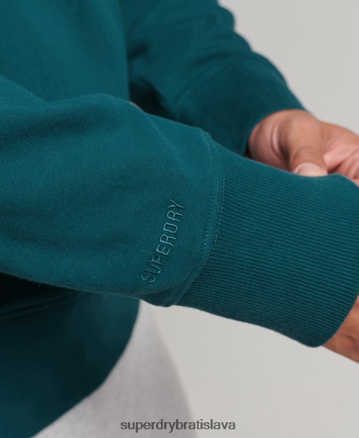 Superdry muži kód organická bavlna základná crew mikina 6B4ZTR5172 oblečenie Modrá