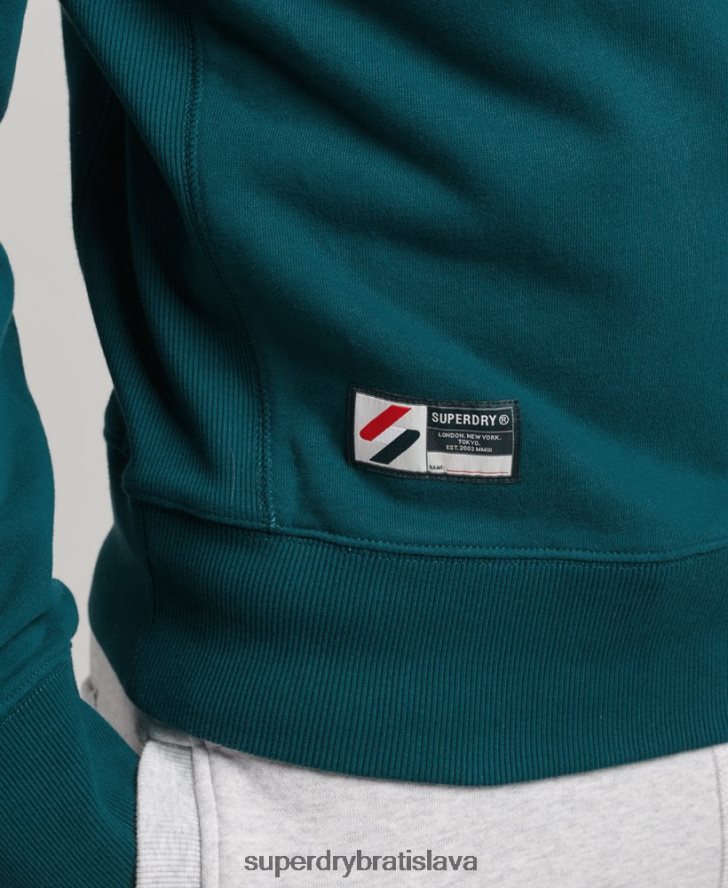 Superdry muži kód organická bavlna základná crew mikina 6B4ZTR5172 oblečenie Modrá