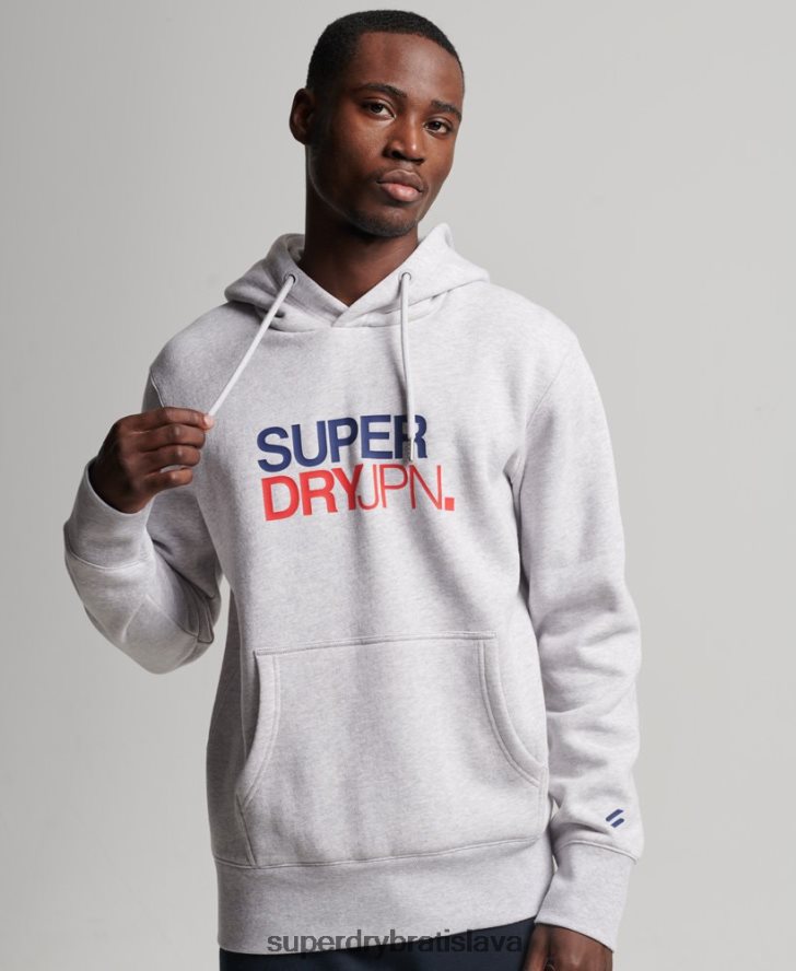 Superdry muži kód športového oblečenia s kapucňou 6B4ZTR495 oblečenie sivá