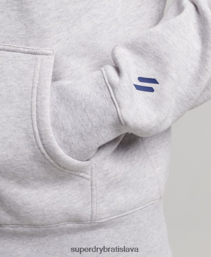 Superdry muži kód športového oblečenia s kapucňou 6B4ZTR495 oblečenie sivá