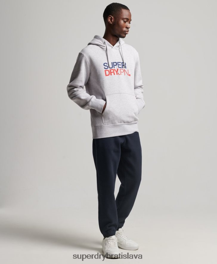 Superdry muži kód športového oblečenia s kapucňou 6B4ZTR495 oblečenie sivá