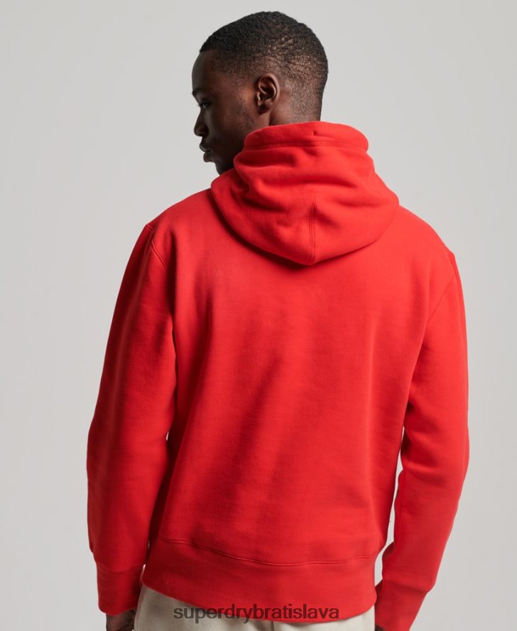 Superdry muži kód športového oblečenia s kapucňou 6B4ZTR540 oblečenie červená