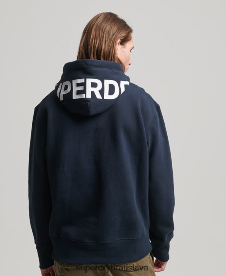 Superdry muži kód športového oblečenia s kapucňou 6B4ZTR541 oblečenie námorníctvo