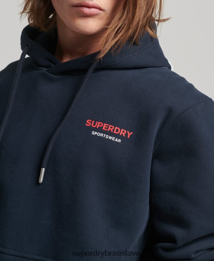 Superdry muži kód športového oblečenia s kapucňou 6B4ZTR541 oblečenie námorníctvo