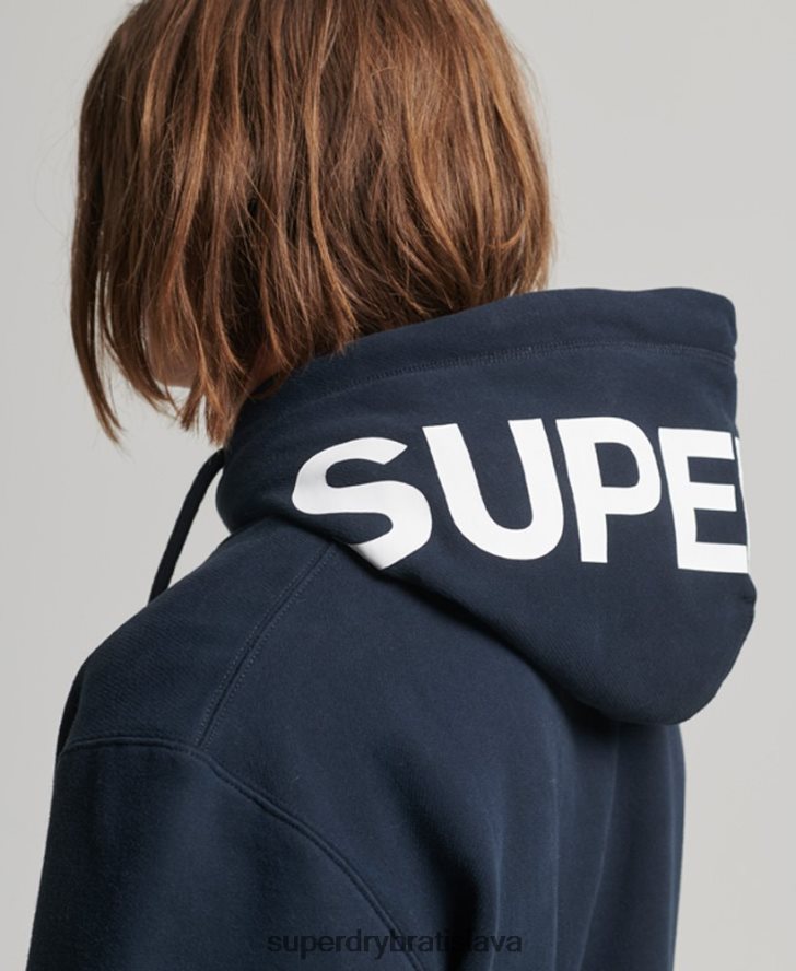 Superdry muži kód športového oblečenia s kapucňou 6B4ZTR541 oblečenie námorníctvo