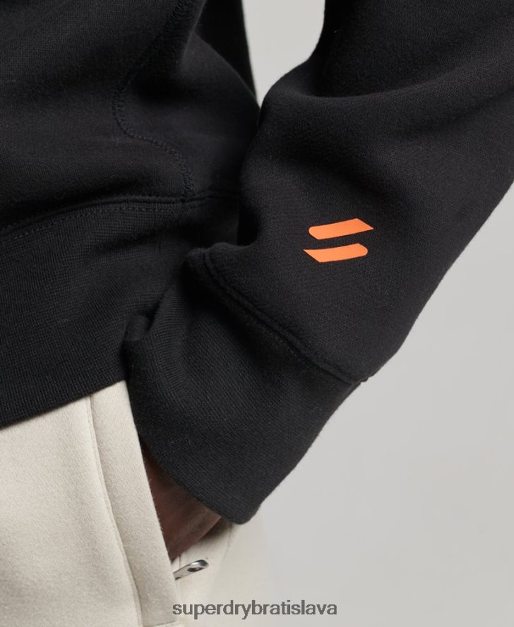 Superdry muži kód sportswear crew mikina 6B4ZTR630 oblečenie čierna