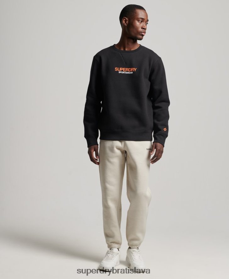 Superdry muži kód sportswear crew mikina 6B4ZTR630 oblečenie čierna