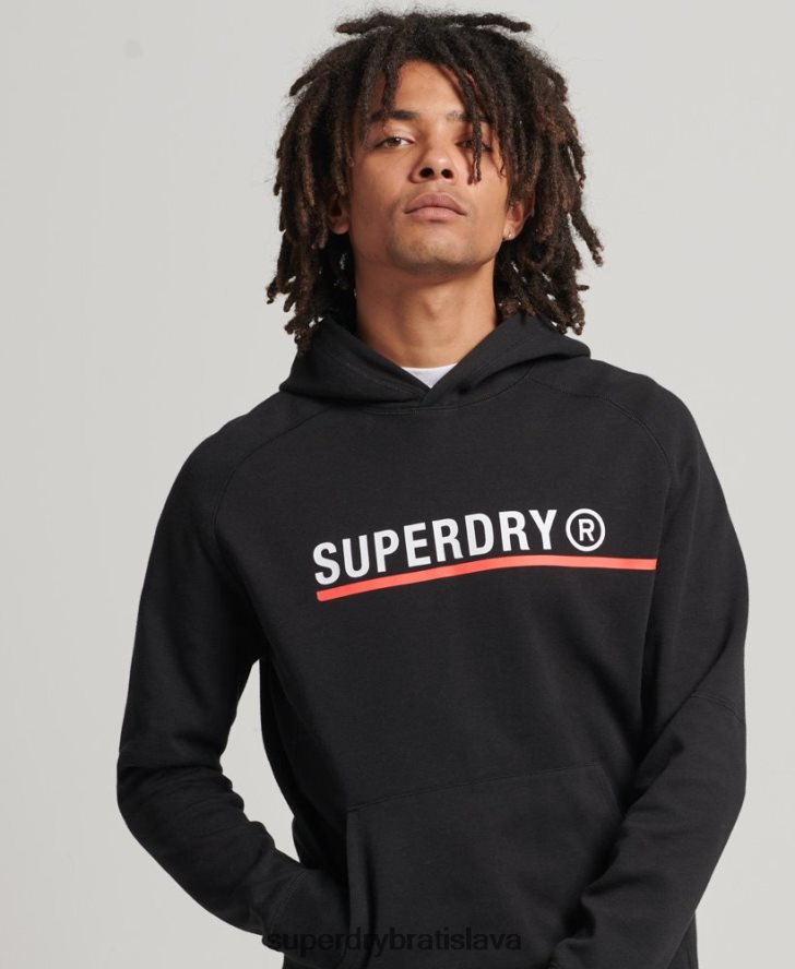 Superdry muži kódová grafická mikina s kapucňou 6B4ZTR5059 oblečenie čierna