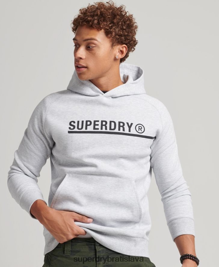 Superdry muži kódová grafická mikina s kapucňou 6B4ZTR5103 oblečenie sivá