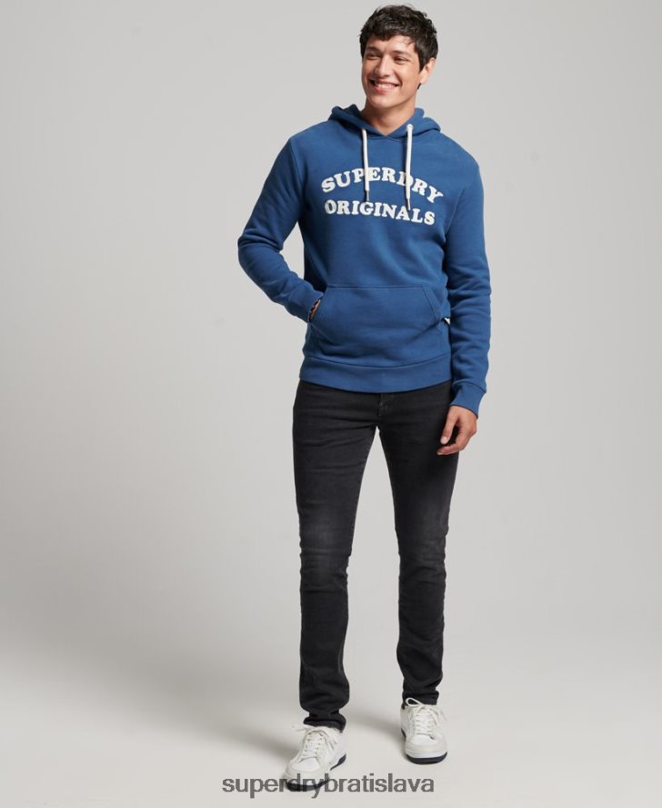 Superdry muži klasická mikina s kapucňou vintage cooper 6B4ZTR682 oblečenie námorníctvo