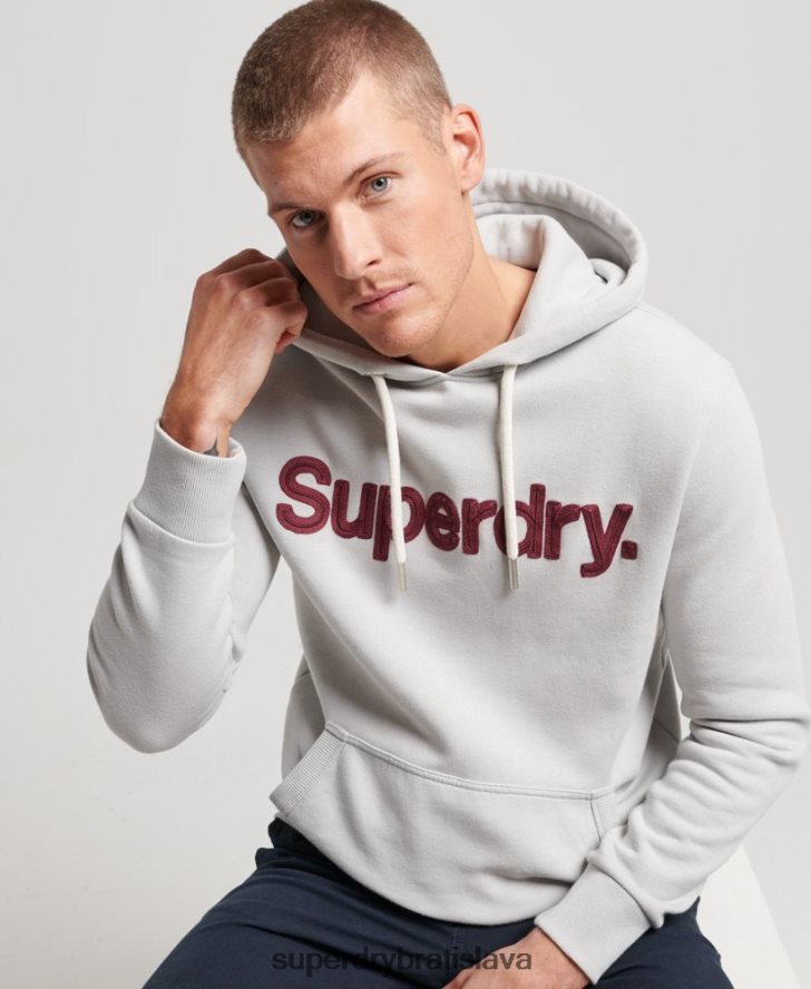 Superdry muži klasická mikina s logom vintage core 6B4ZTR531 oblečenie sivá