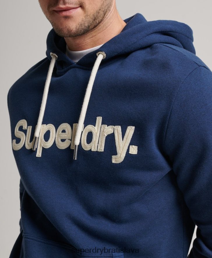 Superdry muži klasická mikina s logom vintage core 6B4ZTR629 oblečenie Modrá