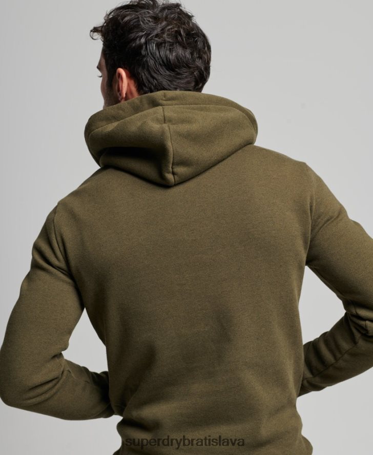 Superdry muži klasická mikina s logom vintage core 6B4ZTR659 oblečenie zelená
