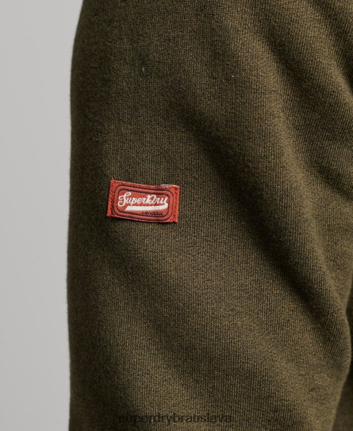 Superdry muži klasická mikina s logom vintage core 6B4ZTR659 oblečenie zelená