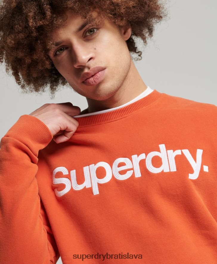 Superdry muži klasická vintage mikina 6B4ZTR5143 oblečenie oranžová