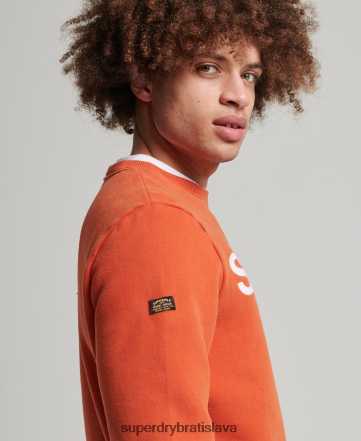 Superdry muži klasická vintage mikina 6B4ZTR5143 oblečenie oranžová