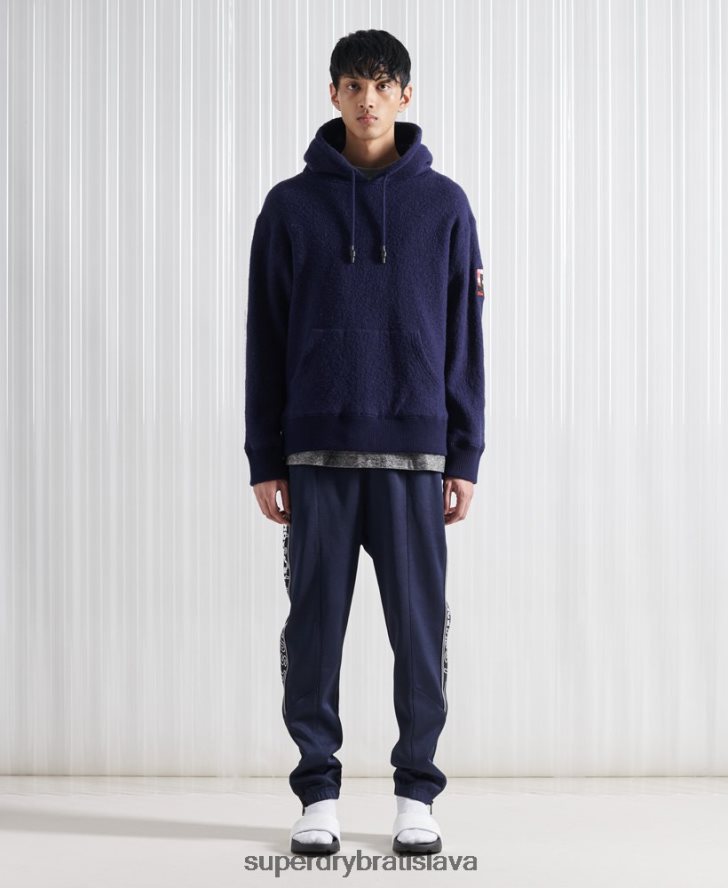 Superdry muži limitovaná edícia sdx vlnená mikina cez hlavu 6B4ZTR898 oblečenie tmavomodrá