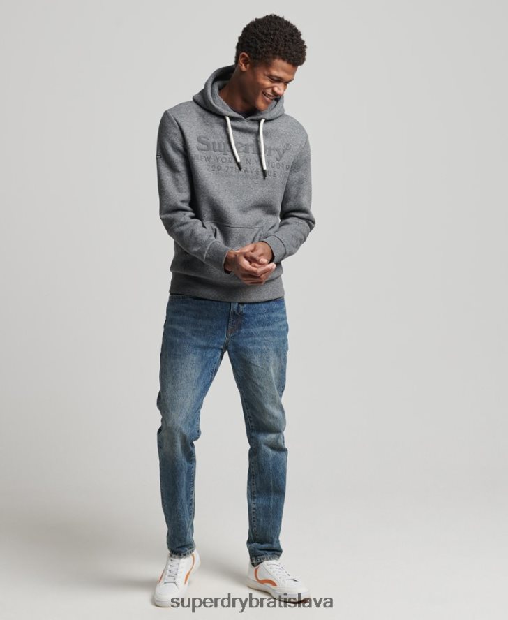 Superdry muži miestna tónová mikina s kapucňou 6B4ZTR5189 oblečenie tmavošedý