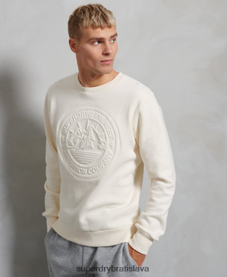 Superdry muži mikina everest crew 6B4ZTR899 oblečenie krém