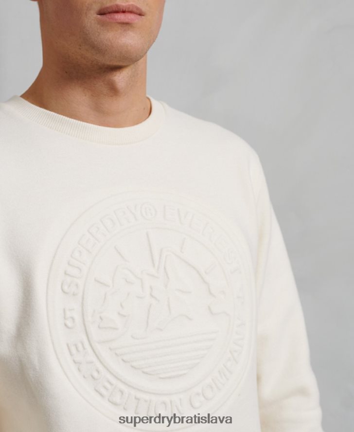 Superdry muži mikina everest crew 6B4ZTR899 oblečenie krém