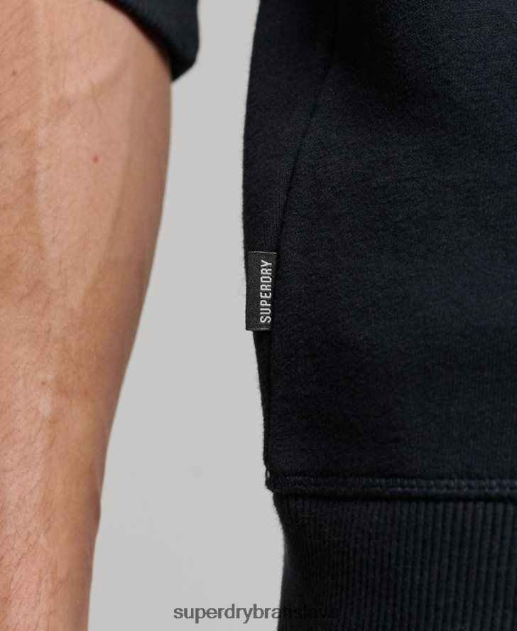 Superdry muži mikina henley s vyšívaným vintage logom 6B4ZTR104 oblečenie námorníctvo