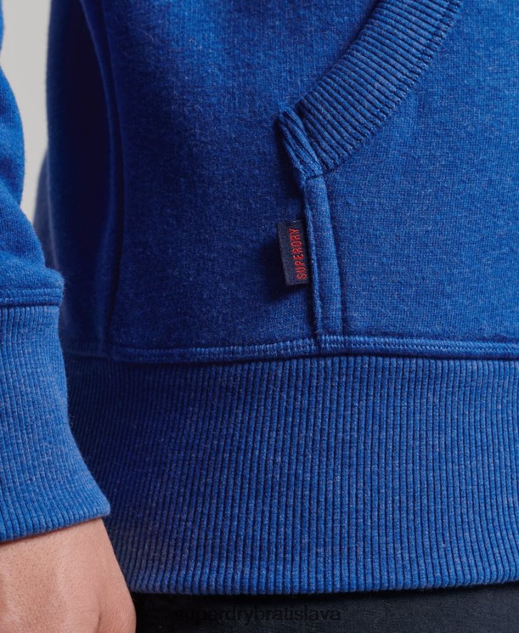 Superdry muži mikina na zips s vyšívaným vintage logom 6B4ZTR494 oblečenie Modrá