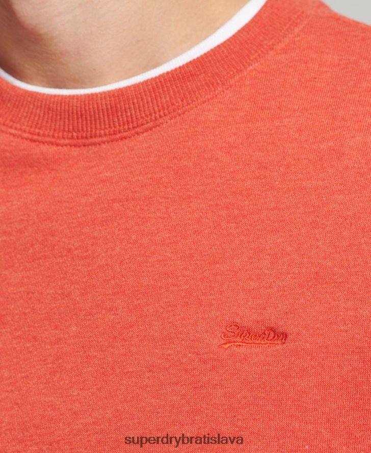 Superdry muži mikina s esenciálnym logom z organickej bavlny 6B4ZTR4995 oblečenie oranžová