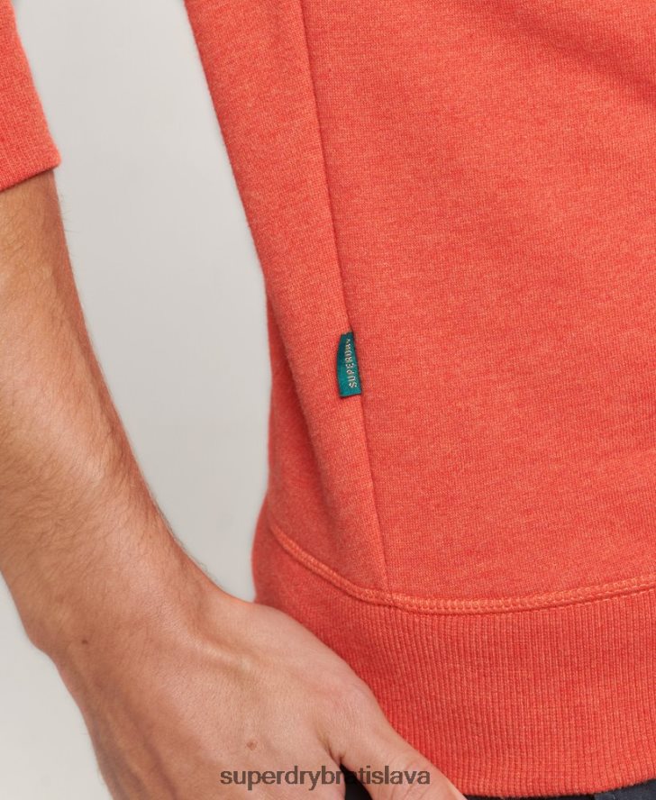 Superdry muži mikina s esenciálnym logom z organickej bavlny 6B4ZTR4995 oblečenie oranžová